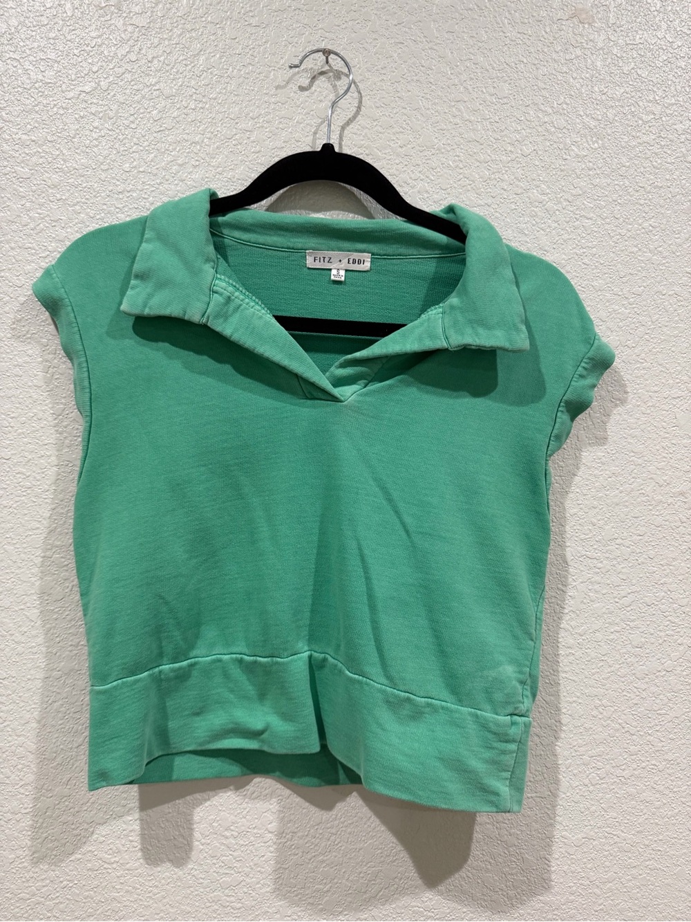 Fitz + Eddie Kelly Green Polo Crop Top
